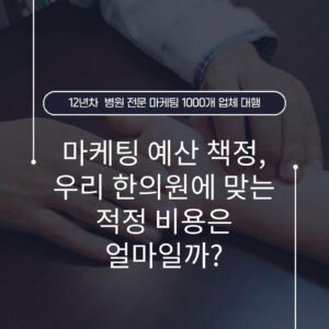 마케팅 예산 책정, 우리 한의원에 맞는 적정 비용은 얼마일까?